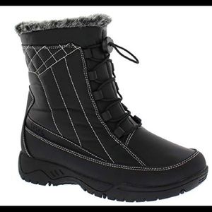Totes Black Wide Width Elle Snow Boots